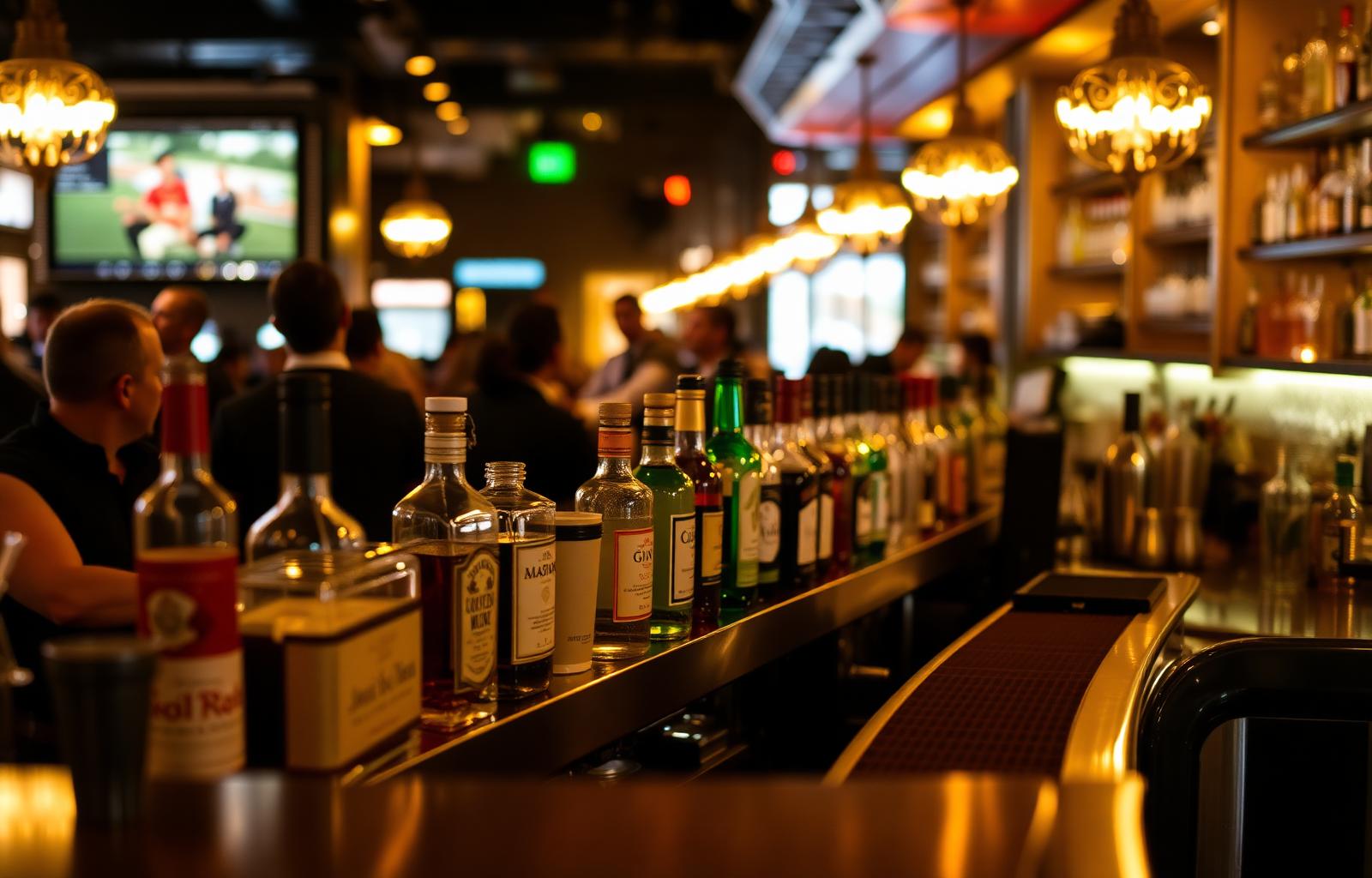 A normal-looking bar speed well filled with liquor bottles — no visible sensors or smart spouts